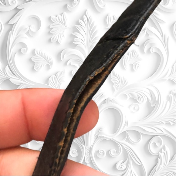 LL Bean Black Crossbody Bag H2F All Leather Classic Pebble Roomy *Needs TLC* - Picture 3 of 13